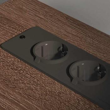Büroschrank mit Rad Braune Eiche 60 x 46 x 67 cm Holzwerkstoff