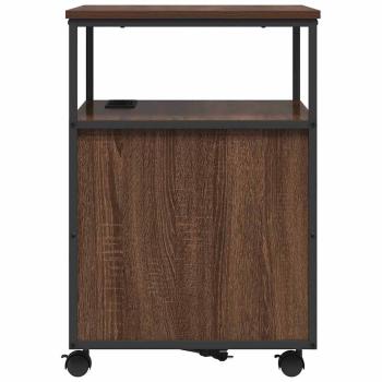 Büroschrank mit Rad Braune Eiche 60 x 46 x 67 cm Holzwerkstoff