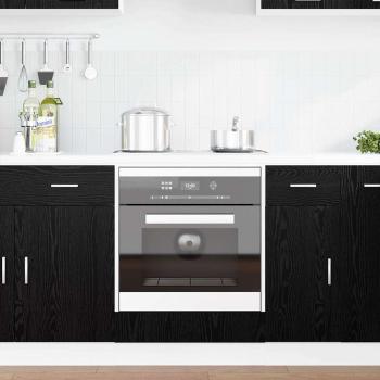 Backofen-Schrank Schwarze Eiche 60 x 46 x 81.5 cm Holzwerkstoff