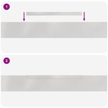 Rasenrand Silber 450 x 10 cm Edelstahl