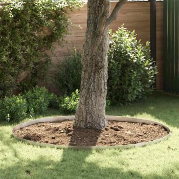 ARDEBO.de - Rasenrand 4 pcs Silber 450 x 10 cm Edelstahl
