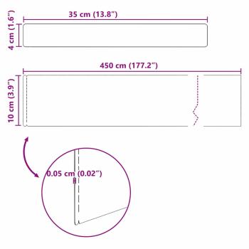 Rasenrand 4 pcs Rostig 450 x 10 cm Witterungsbeständiger Stahl