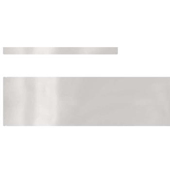 Rasenrand 4 pcs Silber 450 x 15 cm Edelstahl