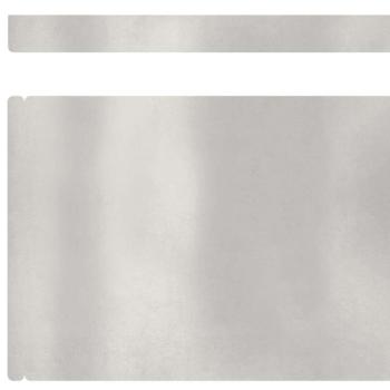 Rasenrand 4 pcs Silber 450 x 15 cm Edelstahl
