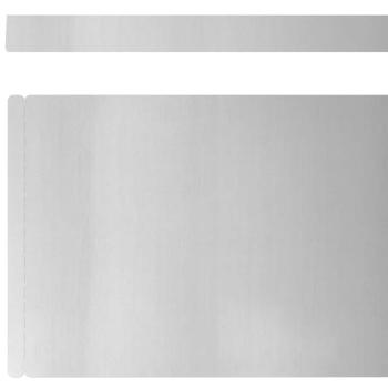 Rasenrand 4 pcs Silber 450 x 15 cm Verzinkter Stahl