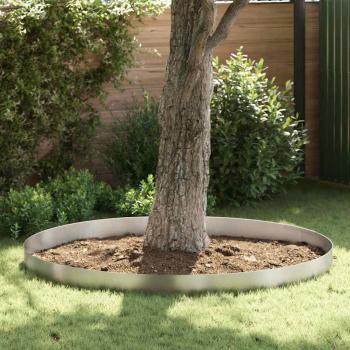 ARDEBO.de - Rasenrand Silber 450 x 20 cm Edelstahl