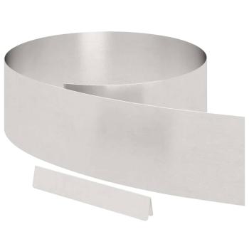 Rasenrand Silber 450 x 20 cm Edelstahl