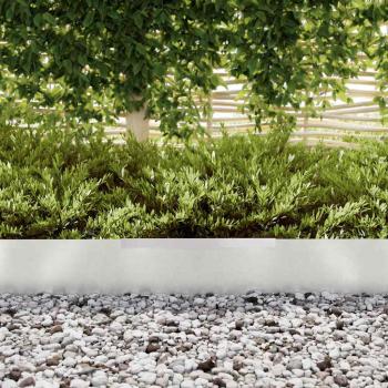 Rasenrand Silber 450 x 20 cm Edelstahl