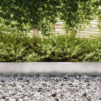 Rasenrand Silber 450 x 20 cm Verzinkter Stahl