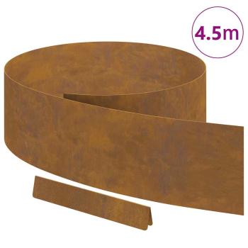 Rasenrand Rostig 450 x 20 cm Witterungsbeständiger Stahl