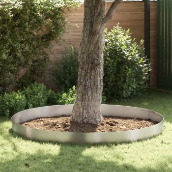 ARDEBO.de - Rasenrand Silber 450 x 25 cm Edelstahl