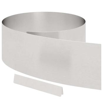 Rasenrand Silber 450 x 25 cm Edelstahl