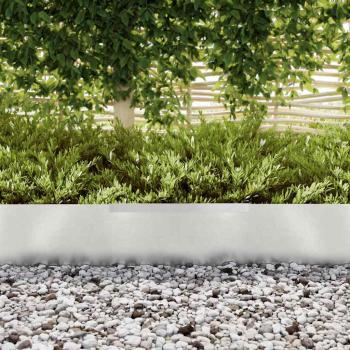 Rasenrand Silber 450 x 25 cm Edelstahl