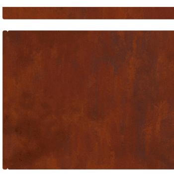 Rasenrand Rostig 450 x 25 cm Witterungsbeständiger Stahl