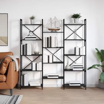 ARDEBO.de - Regal Schwarze Eiche 156 x 25 x 167.5 cm Holzwerkstoff