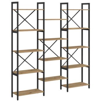 Regal Eiche handwerklich 156 x 25 x 167.5 cm Holzwerkstoff
