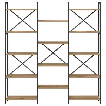 Regal Eiche handwerklich 156 x 25 x 167.5 cm Holzwerkstoff