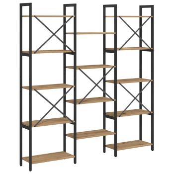 Regal Eiche handwerklich 156 x 25 x 167.5 cm Holzwerkstoff
