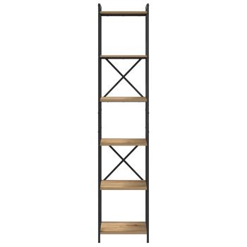 Bücherregal Eiche handwerklich 40 x 30 x 188 cm Holzwerkstoff