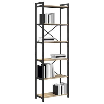 Bücherregal Sonoma Eiche 60 x 30 x 188 cm MDF und Stahl