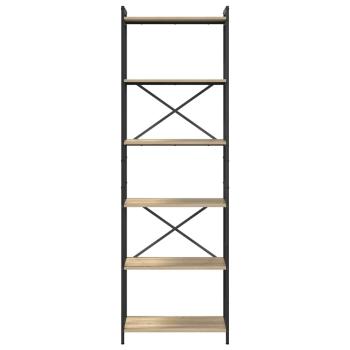 Bücherregal Sonoma Eiche 60 x 30 x 188 cm MDF und Stahl