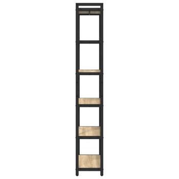 Bücherregal Sonoma Eiche 60 x 30 x 188 cm MDF und Stahl