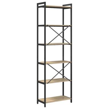 Bücherregal Sonoma Eiche 60 x 30 x 188 cm MDF und Stahl