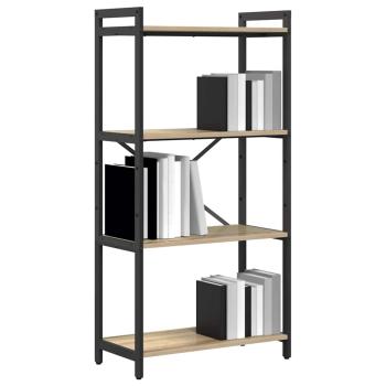 Bücherregal Sonoma Eiche 60 x 30 x 118 cm MDF und Stahl