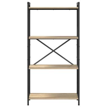 Bücherregal Sonoma Eiche 60 x 30 x 118 cm MDF und Stahl