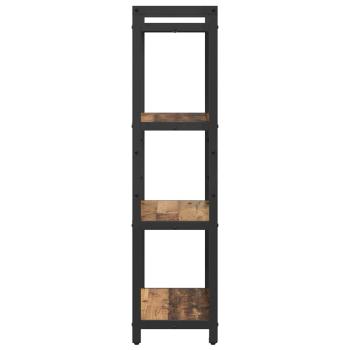 ARDEBO.de - Bücherregal Altholz 60 x 30 x 118 cm Holz und Stahl