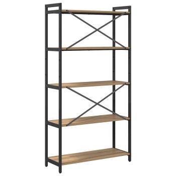 Bücherregal Eiche handwerklich 80 x 30 x 153 cm Holzwerkstoff