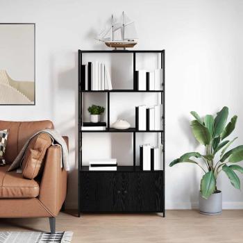 ARDEBO.de - Regal Schwarz Eiche 80 x 30 x 155,5 cm Holzwerkstoff