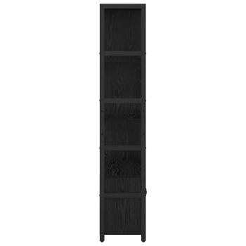 Regal Schwarz Eiche 80 x 30 x 155,5 cm Holzwerkstoff