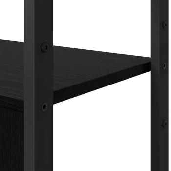 Regal Schwarz Eiche 80 x 30 x 155,5 cm Holzwerkstoff