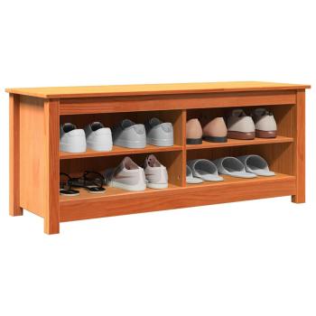 Schuhbank Wachsbraun 110 x 38 x 45.5 cm Massivholz Kiefer