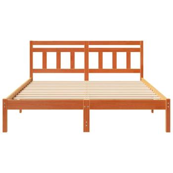 Bettgestell mit Kopfteil Braun 140 x 200 cm Kiefernholz