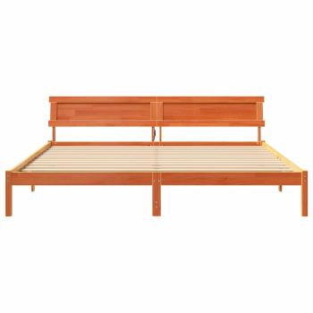Bettrahmen Wachsbraun 180 x 200 cm Massives Kiefernholz