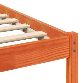 Bettgestell Wachsbraun 140 x 200 cm Kiefernholz