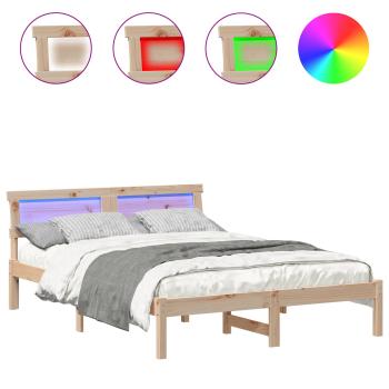 Bettgestell Braun 140 x 190 cm Kiefernholz