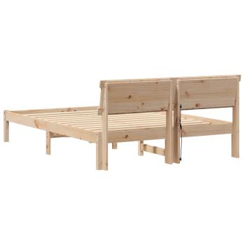 Bettgestell Braun 135 x 190 cm Kiefernholz