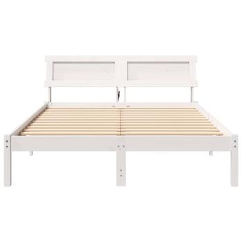 Bettgestell Weiß 120 x 190 cm Kiefernholz