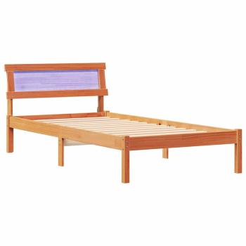 Bettgestell Wachsbraun 80 x 200 cm Kiefernholz