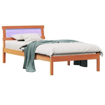 Bettgestell Wachsbraun 80 x 200 cm Kiefernholz