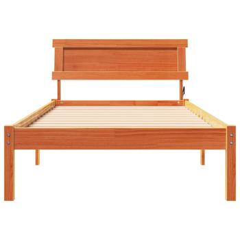 Bettgestell Wachsbraun 80 x 200 cm Kiefernholz