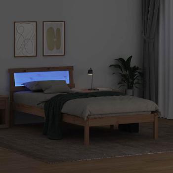 Bettgestell Braun 90 x 190 cm Massivkiefer