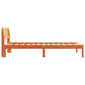 Bettgestell Wachsbraun 75 x 190 cm Kiefernholz