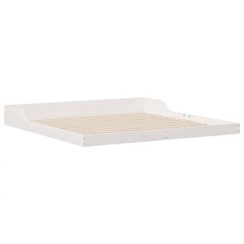 Bettgestell Weiß 200 x 200 cm Kiefernholz