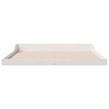 Bettgestell Weiß 200 x 200 cm Kiefernholz