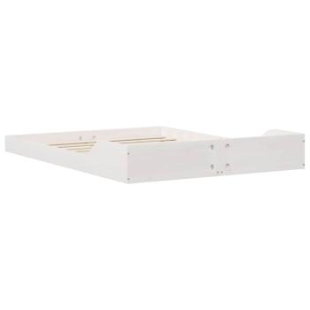 Bettgestell Weiß 135 x 190 cm Massivholz Kiefer