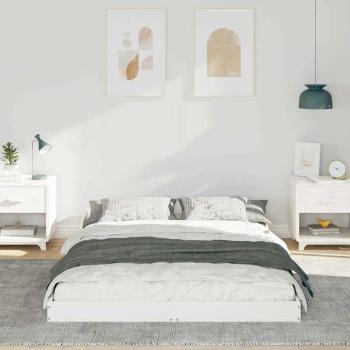 Bettgestell Weiß 120 x 190 cm Kiefernholz